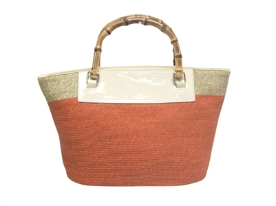 2 tone straw purse bamboo summer wholesale