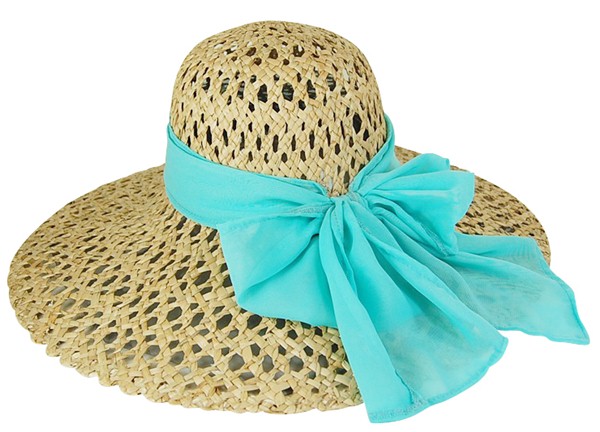 Dynamic Asia Beach Hats Los Angeles Wholesale Supplier Open Weave Straw Hat with Bright Colorful Sash Bow