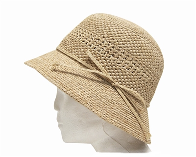 Fine Raffia Straw Crochet Women's Bucket Hat Wholesale-Dynamic Asia