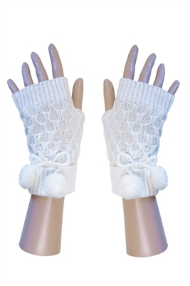 Fingerless gloves with poms-Dynamic Asia