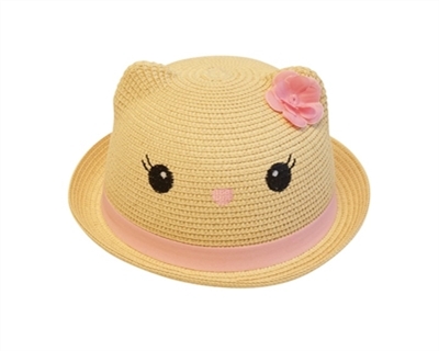 wholesale girls straw kitty hats kids child hat