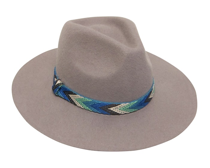 Grey Tribal Band Wholesale Panama Hat Safari Felt Hat-Dynamic Asia