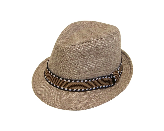 Kids Linen Fedora With Band Wholesale Fedoras For Kids-Dynamic Asia