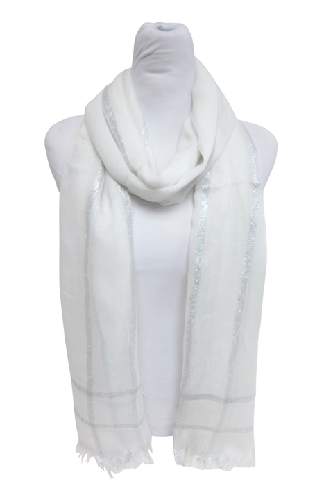 Solid White Summer Scarves Wholesale-Dynamic Asia