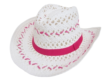 Straw kids cowgirl hats