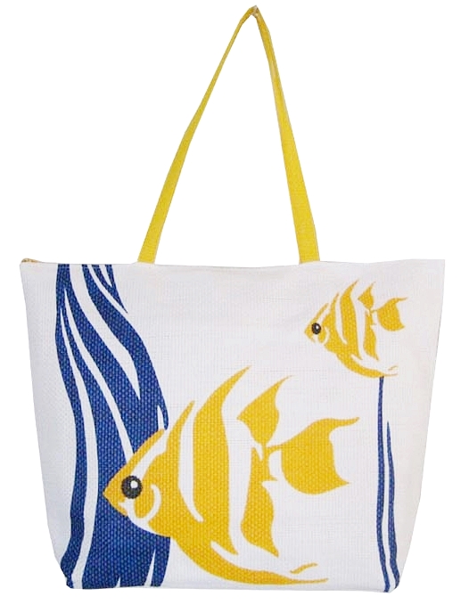 Tropical Fish Print Beach Bag-Dynamic Asia