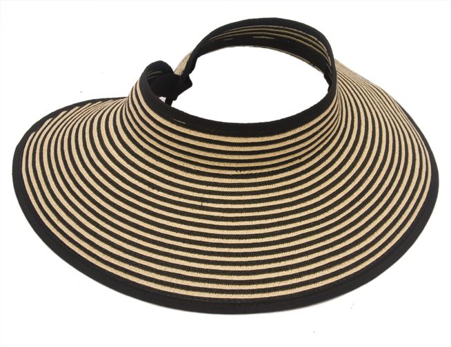 Two-Tine Roll Up Visor Striped Visor-Dynamic Asia