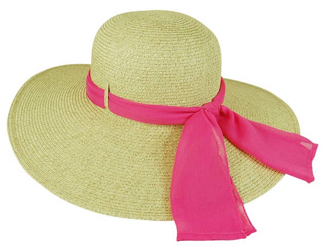 Wide Brim Hat with Ribbon-Dynamic Asia