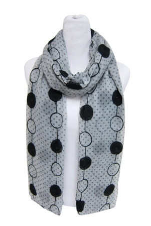 wholesale circles and polka dots scarf