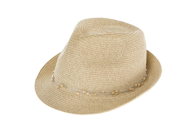 beaded straw fedora hats wholesale