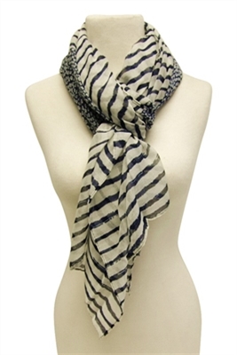 wholesale scarves usa stripes navy white