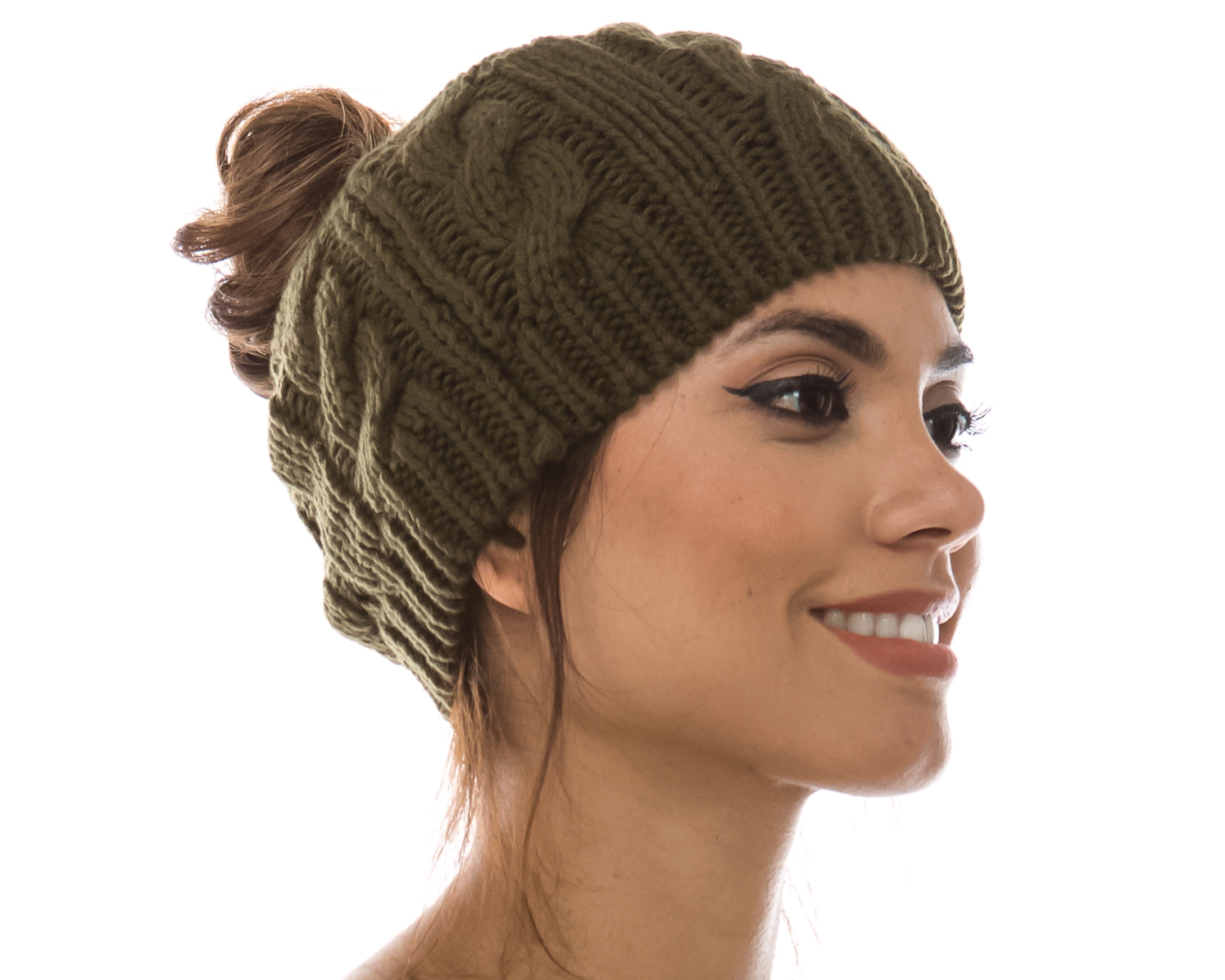 messy bun hats wholesale womens beanies