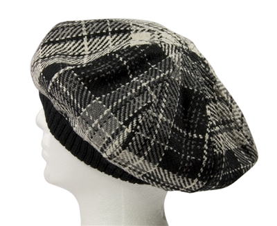 plaid schoolgirl berets