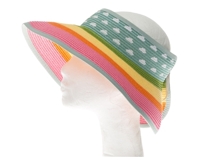 rainbow clouds straw sun visor hats wholesale