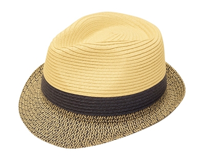 two tone heathered wholesale fedora hats