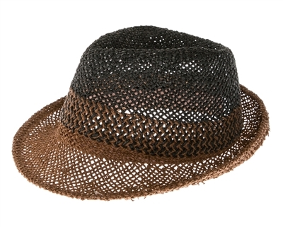 unisex black brown wholesale fedora straw hats