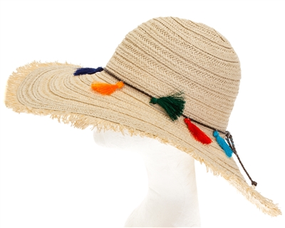 wholesale bachelorette hats wide brim floppy tassels