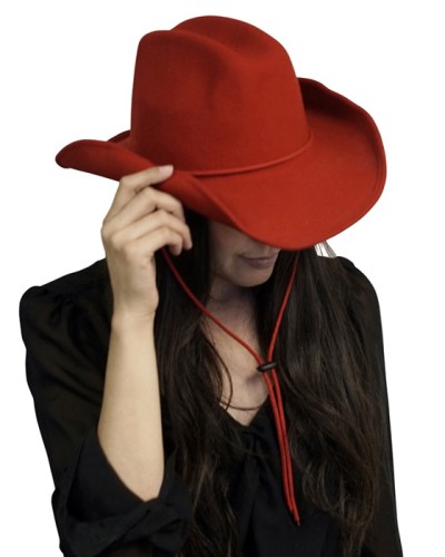 wholesale cowgirl hats red felt