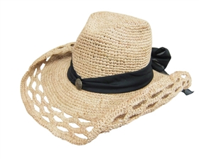wholesale crochet raffia cowboy hat
