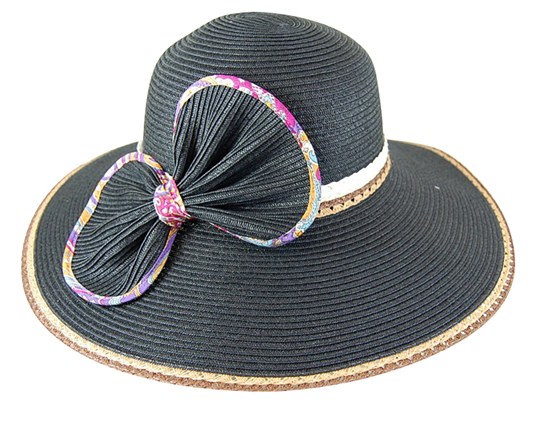 wholesale-fashion-hat-wide-brim-black-bow
