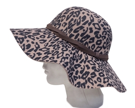 wholesale felt leopard floppy hat