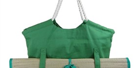 wholesale green canvas beach tote