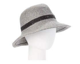 wholesale grey wool knit brim hat