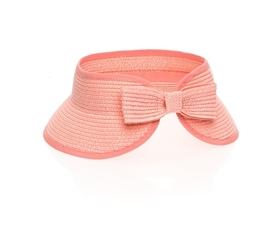 wholesale kids straw visor with bow