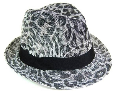 wholesale leopard print fedora