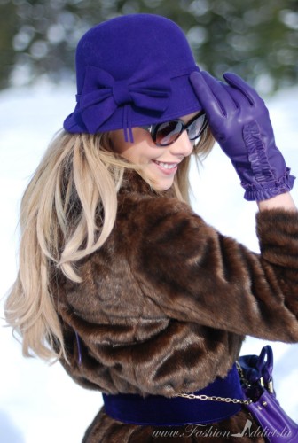 wholesale winter hats cloche hat purple model kier mellour