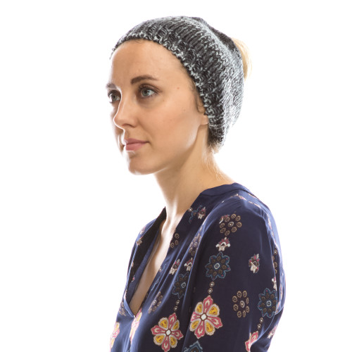 wholesale womens messy bun beanie hats