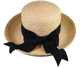 wholesale womens raffia turn up hat