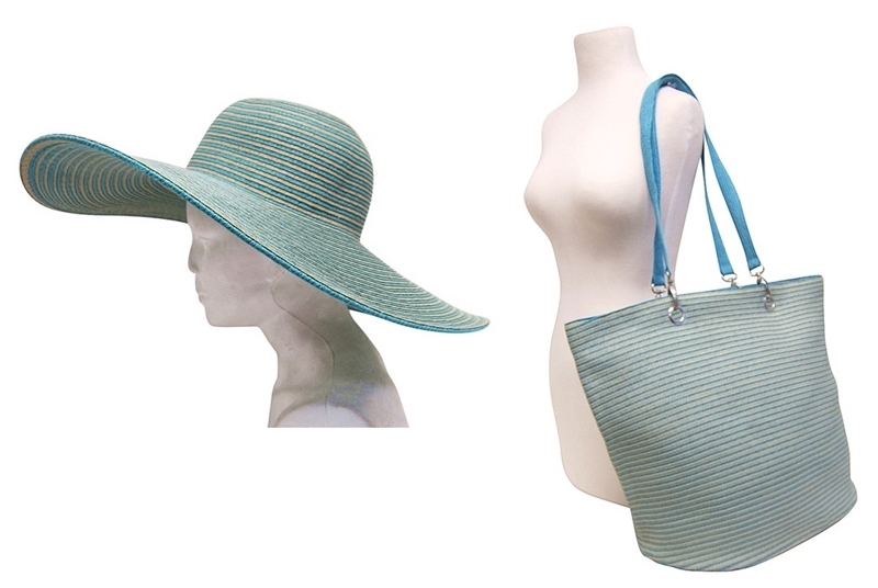 wholsale floppy hats matching bag